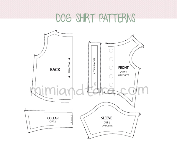 Dog Shirt Patterns PDF PATTERN Mimi Tara